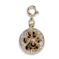 Charm It! Gold Swivel Leopard Pawprint Charm