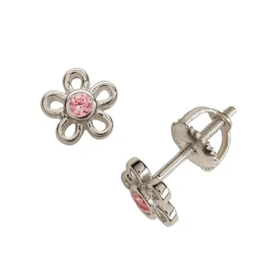 Pink Daisy Outline Earrings