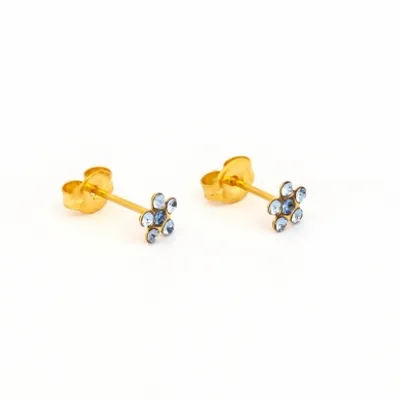 Daisy Light Sapphire G/P Earrings (S6399STX)