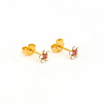 Daisy Crystal A/B Rose G/P Earrings (S6510STX)