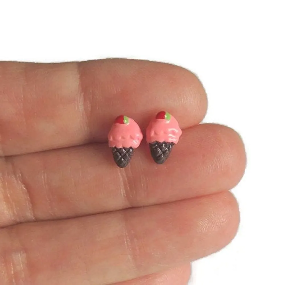 Pink Ice Cream Earrings