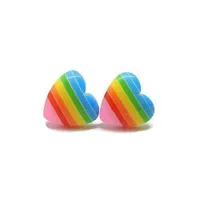 Rainbow Heart Earrings