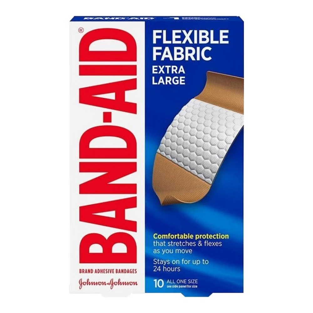 BAND-AID Flexible Fabric Bandages - Extra Large - 10's