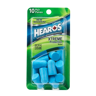 Hearos Extreme Protection Blue Ear Plugs - 10 Pair