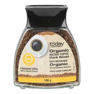 Today by London Drugs Organic Instant Coffee - Dark Roast - 100 g