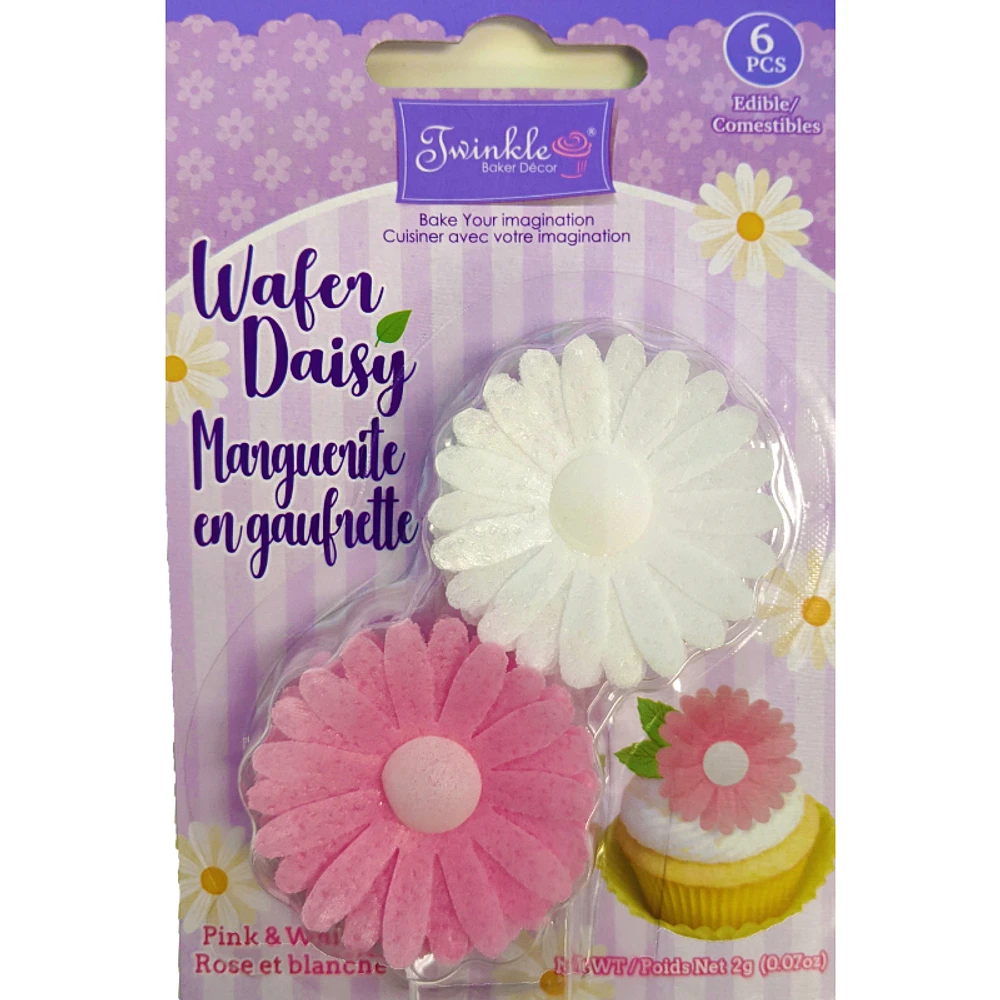Twinkle Baker Decor Wafer Pink Daisy Dual - 2g