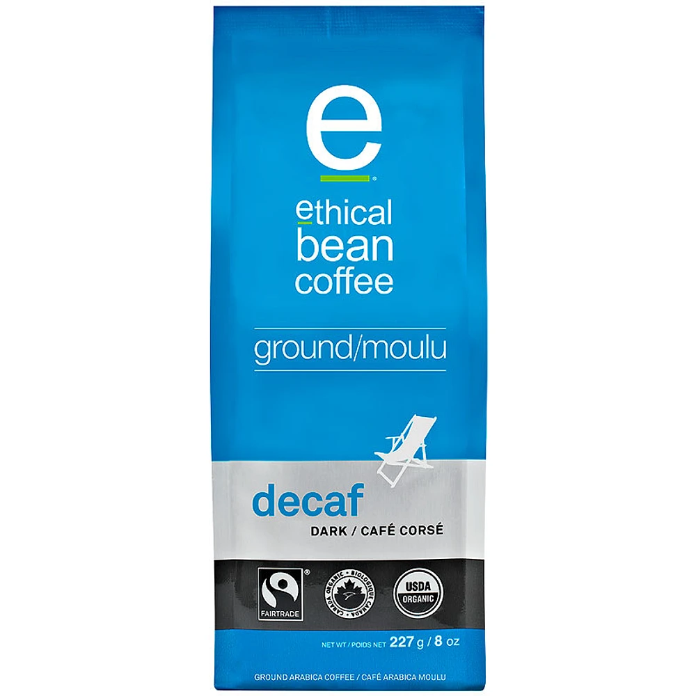 Ethical Bean Coffee - Decaf Dark - Ground Coffee - 227g