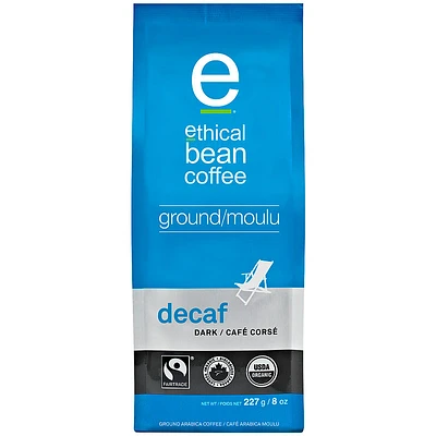 Ethical Bean Coffee - Decaf Dark - Ground Coffee - 227g