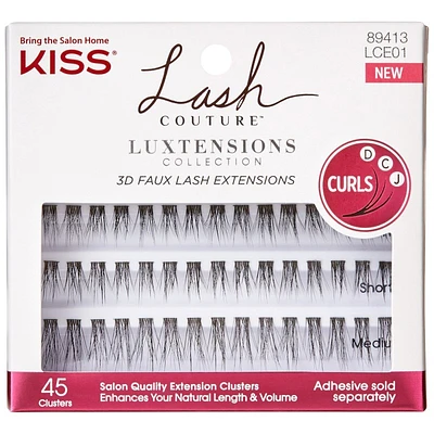 Kiss Lash Couture Luxtensions 3D False Eyelash Extension Clusters Kit 01