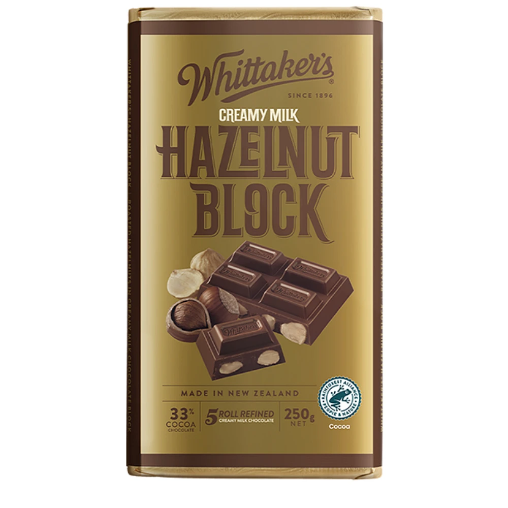 Whittaker's Creamy Milk Chocolate - Hazelnut - 250g