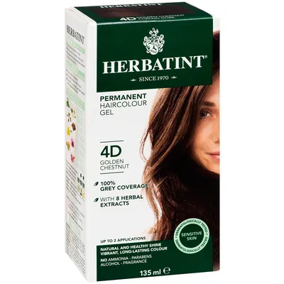 Herbatint Permanent Herbal Haircolour Gel - 4D - Golden Chestnut