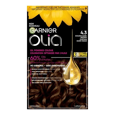 Garnier Olia Permanent Hair Color - Golden Dark Brown (4.3)