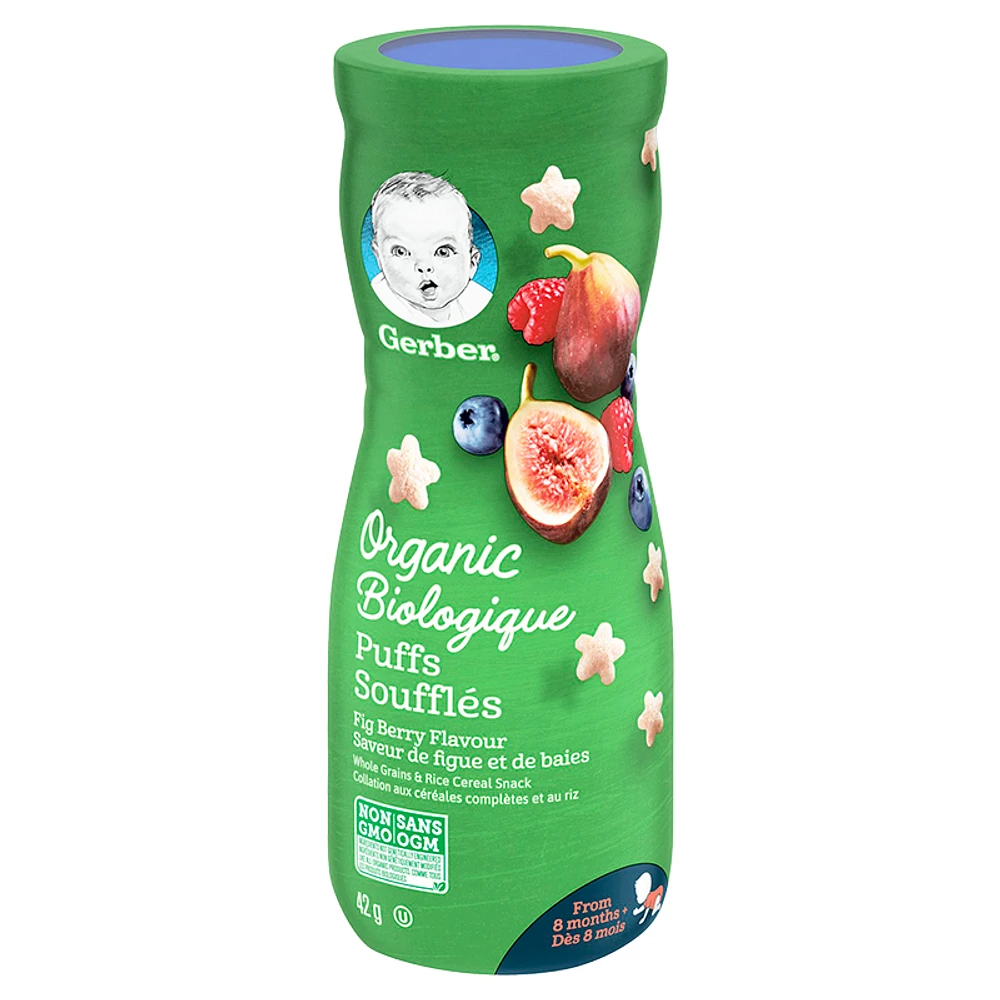 Gerber Organic Puffs Cereal Snack - Fig Berry - 42g
