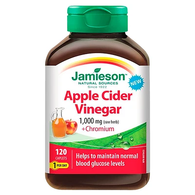 Jamieson Apple Cider Vinegar + Chromium - 120 Caplets