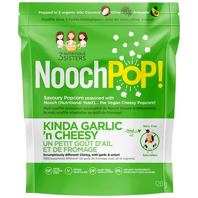 Nooch Pop Kinda Garlic & Cheesy Savoury Popcorn - 120g 