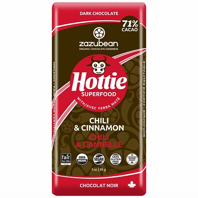 Zazubean Hottie Chili and Cinnamon Dark Chocolate - 85g