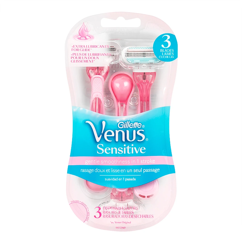 Gillette Venus Disposable Razors - Sensitive - 3 razors