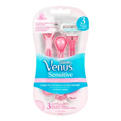 Gillette Venus Disposable Razors - Sensitive - 3 razors