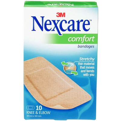 3M Nexcare Comfort Strip Knee & Elbow Bandages - 10s