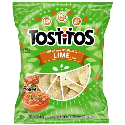 Tostitos Hint of Lime Flavour Tortilla Chips - 245g