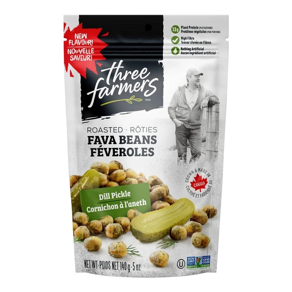 Three Farmers Roasted Fava Beans - Dill Pickle - 140g