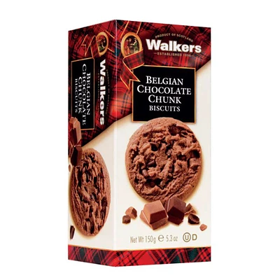 Walkers Belgian Chocolate Chunk Biscuits - 150g