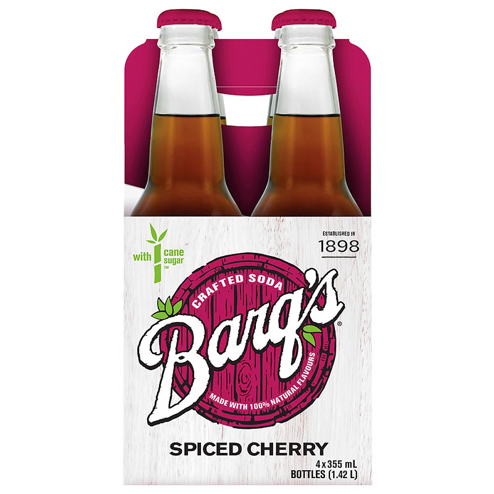 Barq's Crafted Soda - Spiced Cherry - 4x355ml