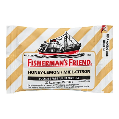 Fisherman's Friend Sucrose Free Lozenge - Honey Lemon - 22s