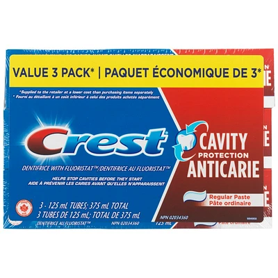 Crest Toothpaste Cavity Protection - 3pk