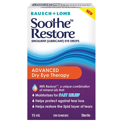 Bausch and Lomb Soothe Restore Advanced Dry Eye Therapy Drops - 15ml