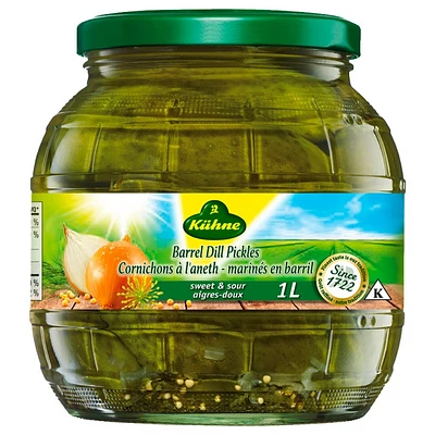Kuhne Dill Pickles Sweet & Sour - 1L