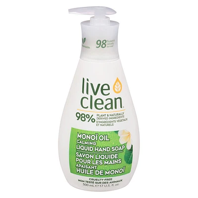 Live Clean Calming Hand Soap - Monoi Oil - 500ml