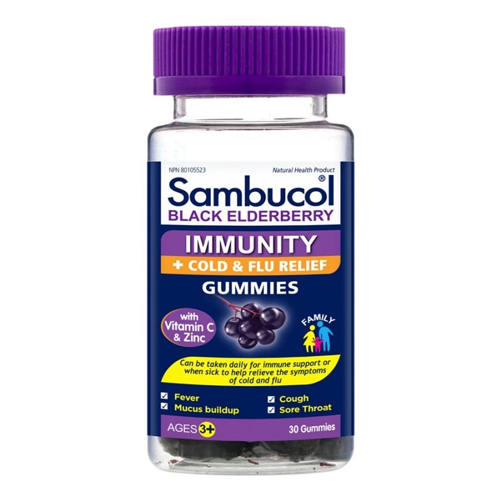 Sambucol Black Elderberry Gummy Dietary Supplements - 30's