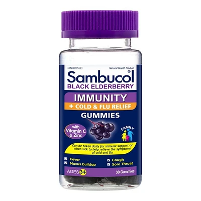 Sambucol Black Elderberry Gummy Dietary Supplements - 30's