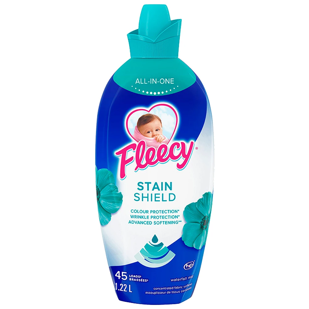 Fleecy Stain Shield Concentrated Fabric Softener - 1.22L / 45 loads