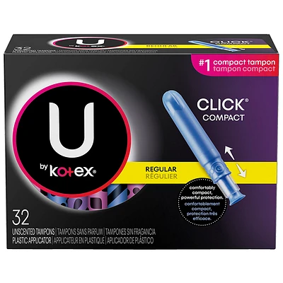 U by Kotex Click Compact Tampons - Unscented - Regular