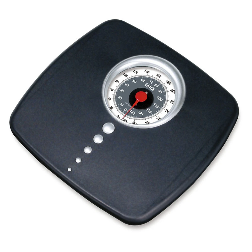 Laica Mechanical Bathroom Scale - Black - PS2017