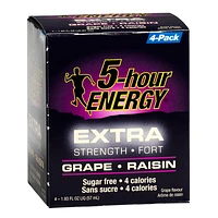 5-Hour Energy Drink - Grape - Extra Strength - 4 x 57 ml