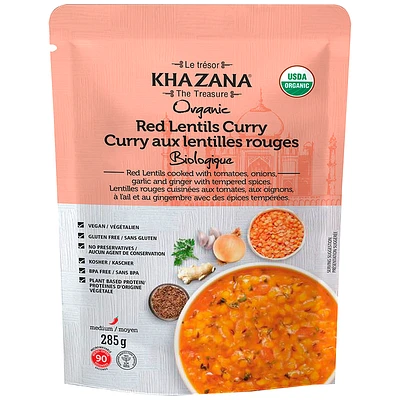 Khazana Organic Ready to Eat Curry - Red Lentil - 285g