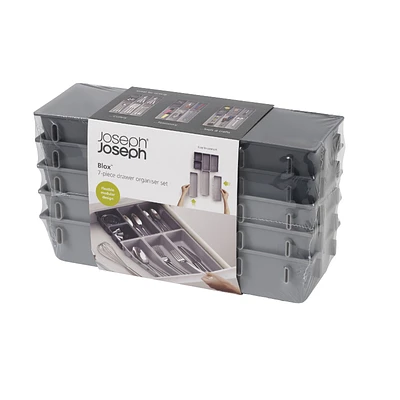 Joseph Joseph Blox Drawer Organizer Set - Grey - 7 piece