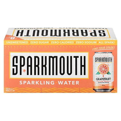 Sparkmouth Sparkling Water - Grapefruit - 8x355ml