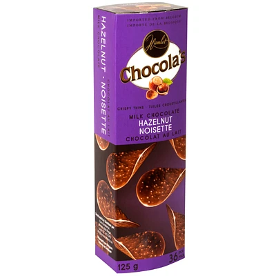 Hamlet Chocola's Crispy Thins - Milk Chocolate Hazelnut - 125g