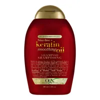 OGX Frizz-Free + Keratin Smoothing Oil 5-In-1 Benefits Shampoo - 385ml