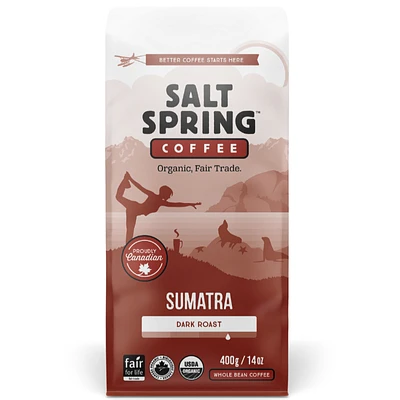 Salt Spring Coffee - Sumatra Dark Roast - Whole Bean - 400g