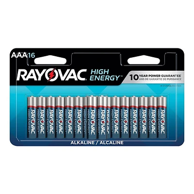 Rayovac High-Energy Alkaline Batteries - AAA - 16's