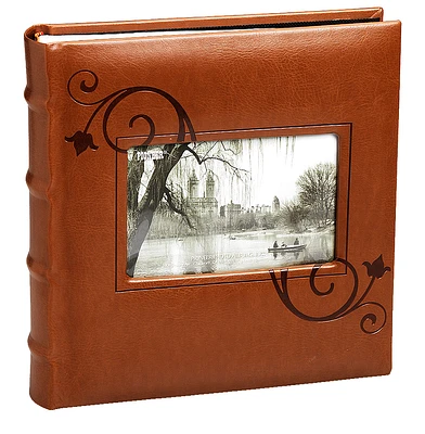 Pioneer Embossed Leatherette Cover Photo Album - Brown - 2UP