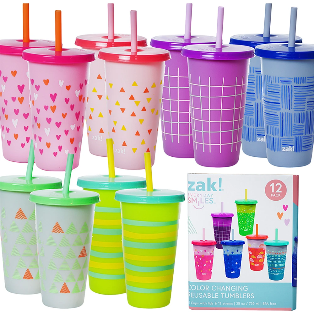 Zak Color Changing Tumblers - Painted Marks - 12s