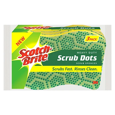 Scotch-Brite Scrub Dots Heavy Duty Sponge - 3 pack