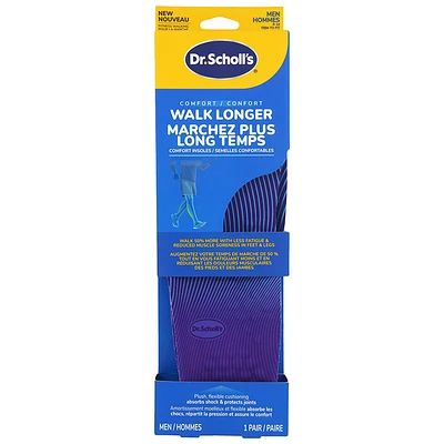 Dr. Scholl's Comfort Walk Longer Insoles - Men's - 8-14