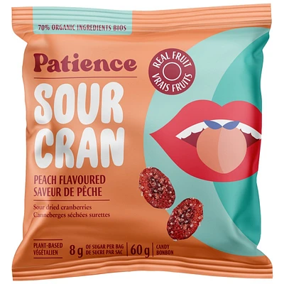 Patience Real Fruit Sourcran Candy - Peach - 60g